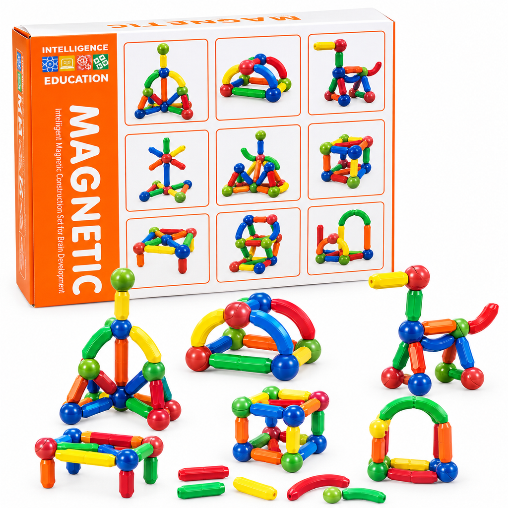 36 PCS Magnetic Construction Set for Kids – Creative Building & Educational Learning Toy, Ages 3+