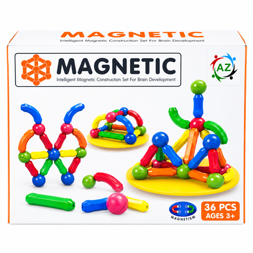 36 PCS Magnetic Construction Set for Kids – Creative Building & Educational Learning Toy, Ages 3+