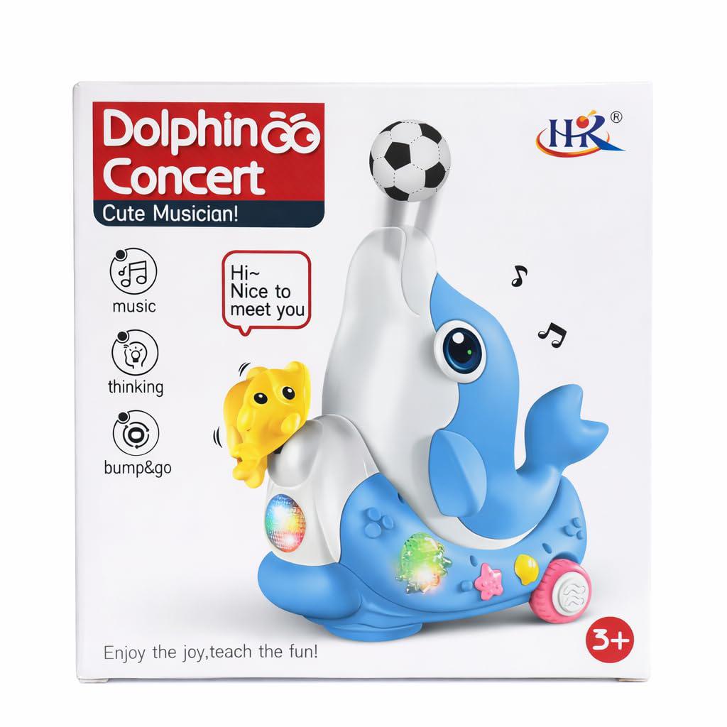 Musical Dolphin Bump & Go Toy with Lights and Sound