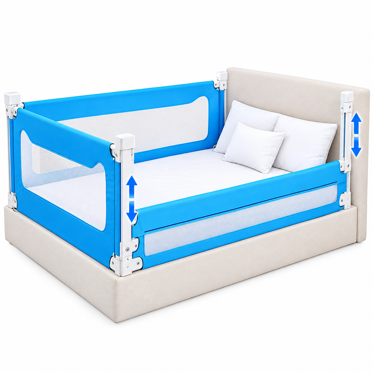 Adjustable Baby Bed Rail Guard with Vertical Lift