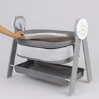 Baby Bedside Bassinet with Rocking Stand and Storage Shelf