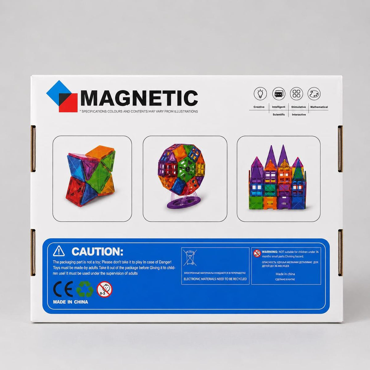 Colorful Magnetic Building Blocks STEM Construction Set