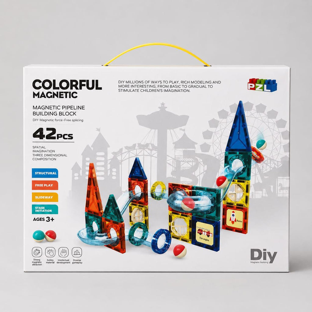 Colorful Magnetic Building Blocks STEM Construction Set