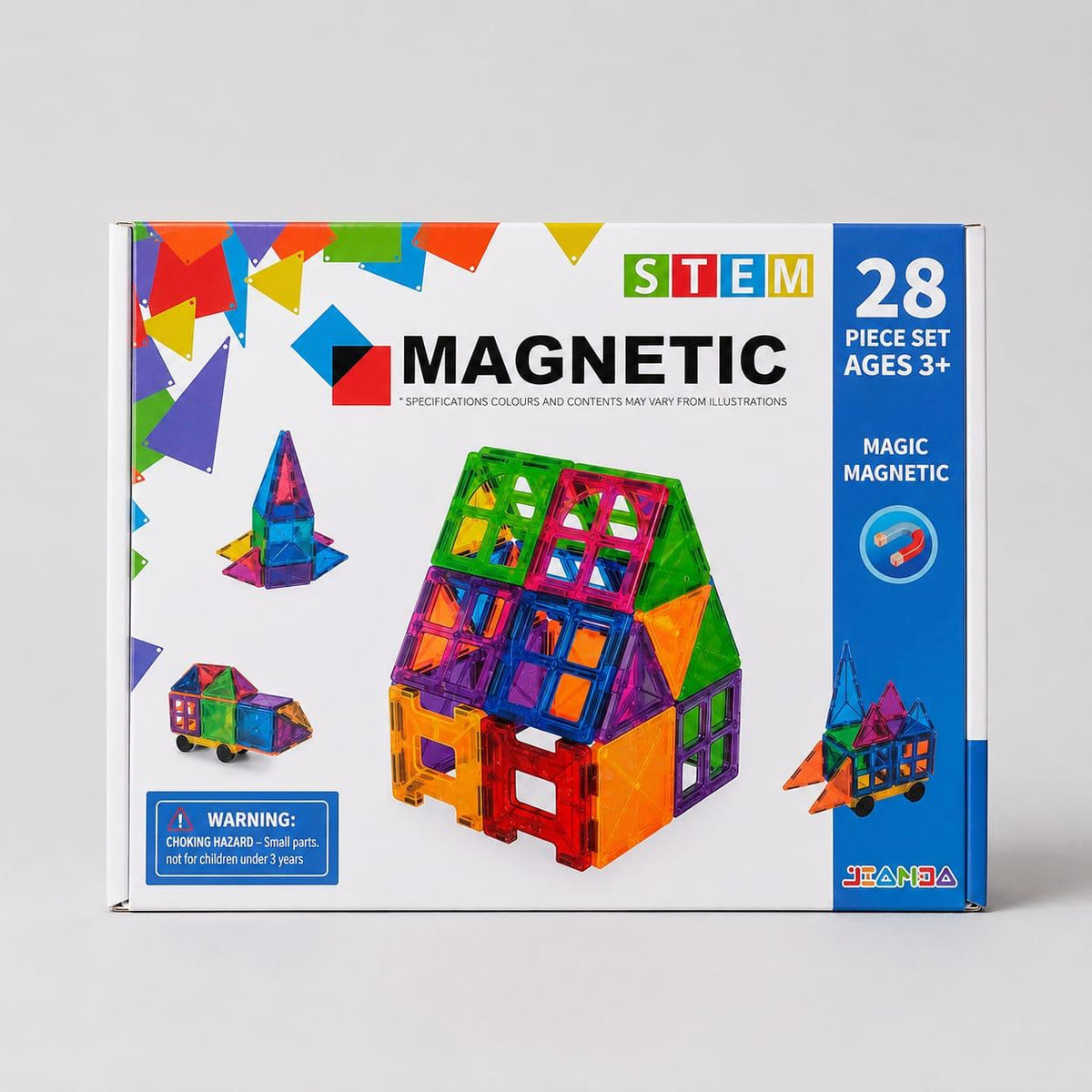 Colorful Magnetic Building Blocks STEM Construction Set