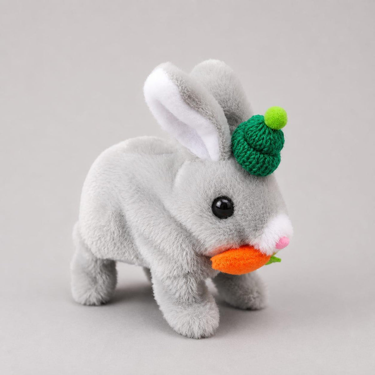 Interactive Plush Bunny Toy with Carrot