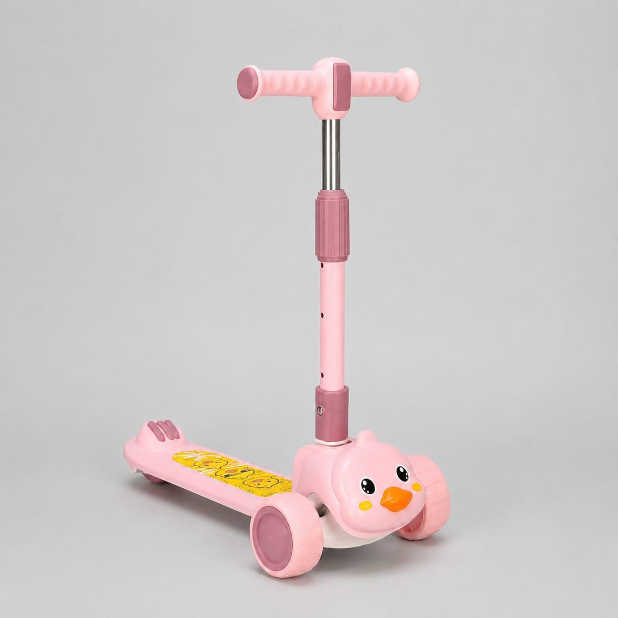 3-Wheel Kids Scooter – Pink Cartoon