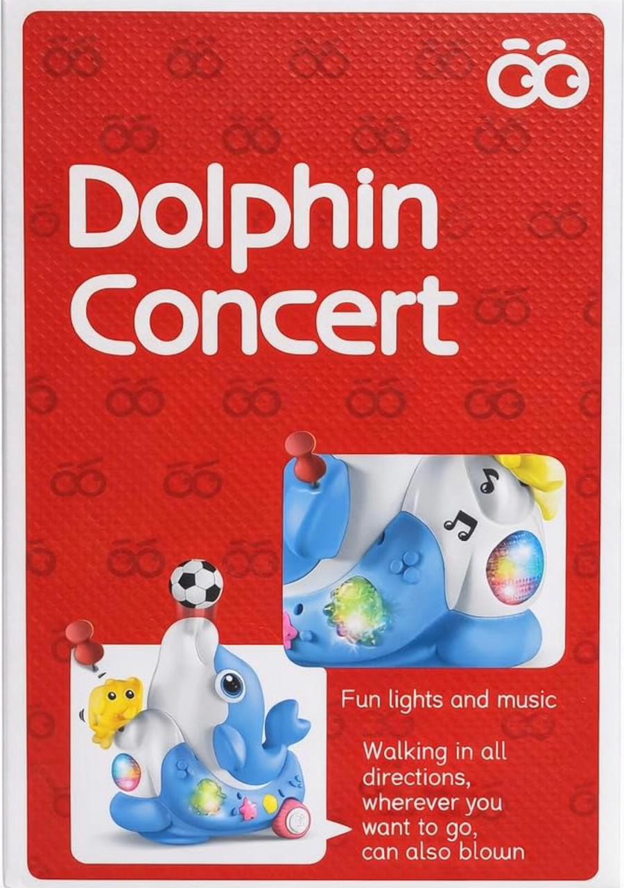 Musical Dolphin Bump & Go Toy with Lights and Sound