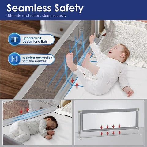Baby Bed Rail Guard – Adjustable Safety Barrier for Toddlers and Kids